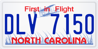 NC license plate DLV7150