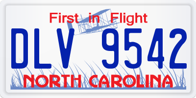 NC license plate DLV9542