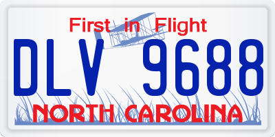 NC license plate DLV9688
