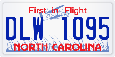 NC license plate DLW1095