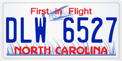 NC license plate DLW6527