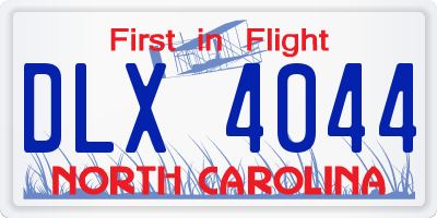 NC license plate DLX4044