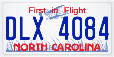 NC license plate DLX4084