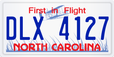 NC license plate DLX4127