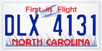 NC license plate DLX4131