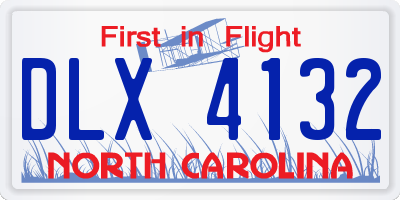 NC license plate DLX4132