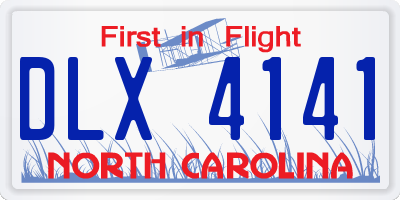 NC license plate DLX4141