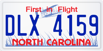 NC license plate DLX4159