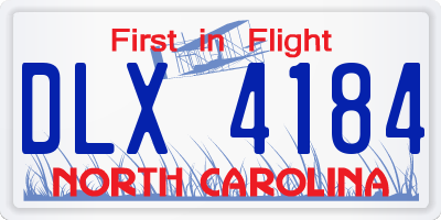 NC license plate DLX4184