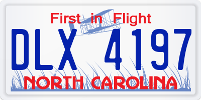 NC license plate DLX4197