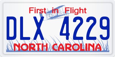 NC license plate DLX4229