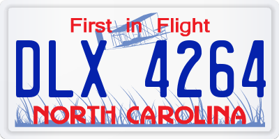 NC license plate DLX4264