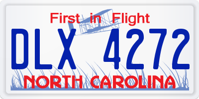 NC license plate DLX4272