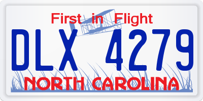 NC license plate DLX4279