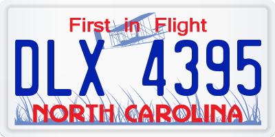 NC license plate DLX4395