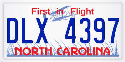 NC license plate DLX4397