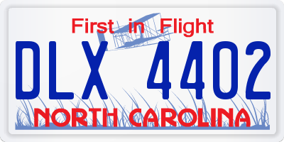 NC license plate DLX4402