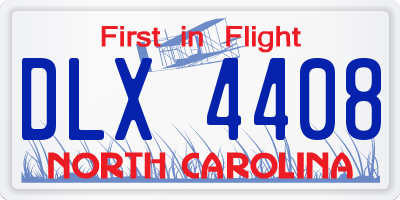 NC license plate DLX4408