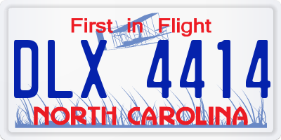 NC license plate DLX4414