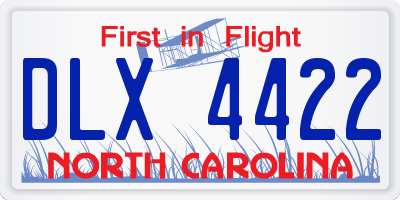 NC license plate DLX4422