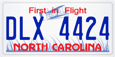 NC license plate DLX4424