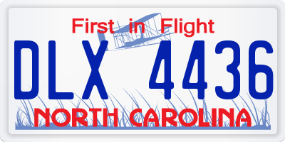 NC license plate DLX4436