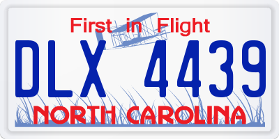 NC license plate DLX4439