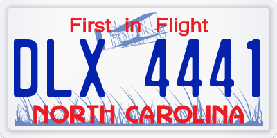 NC license plate DLX4441