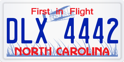 NC license plate DLX4442
