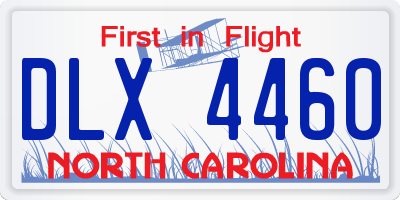 NC license plate DLX4460
