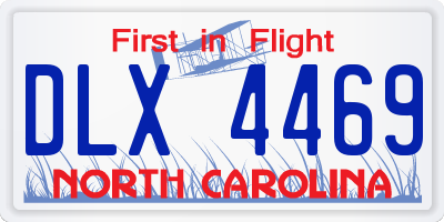 NC license plate DLX4469