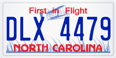 NC license plate DLX4479