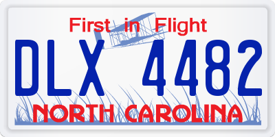 NC license plate DLX4482