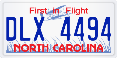 NC license plate DLX4494