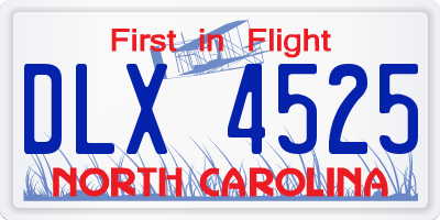 NC license plate DLX4525