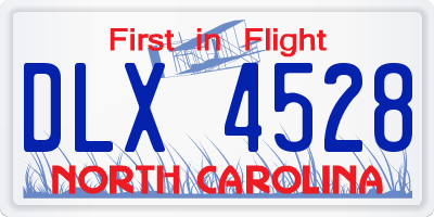 NC license plate DLX4528