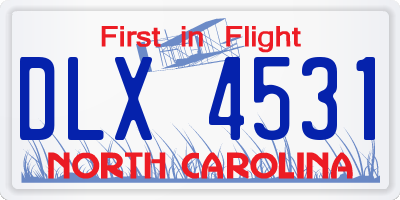 NC license plate DLX4531