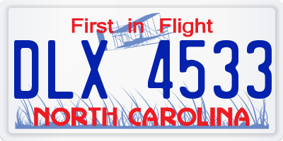 NC license plate DLX4533