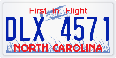 NC license plate DLX4571
