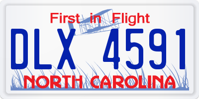 NC license plate DLX4591