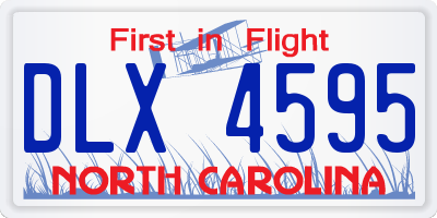 NC license plate DLX4595
