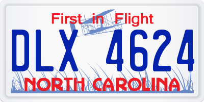 NC license plate DLX4624