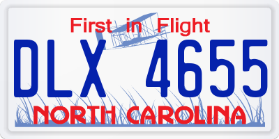 NC license plate DLX4655