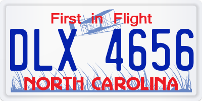 NC license plate DLX4656