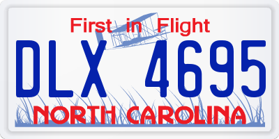 NC license plate DLX4695