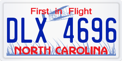 NC license plate DLX4696