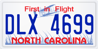NC license plate DLX4699