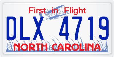 NC license plate DLX4719