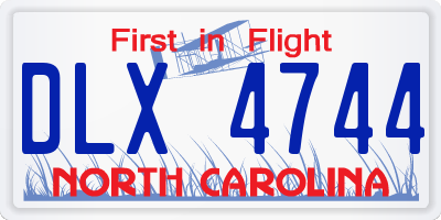 NC license plate DLX4744