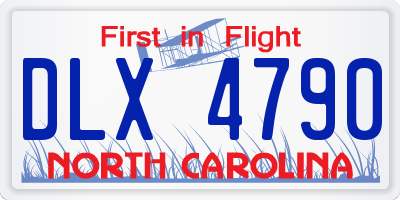 NC license plate DLX4790